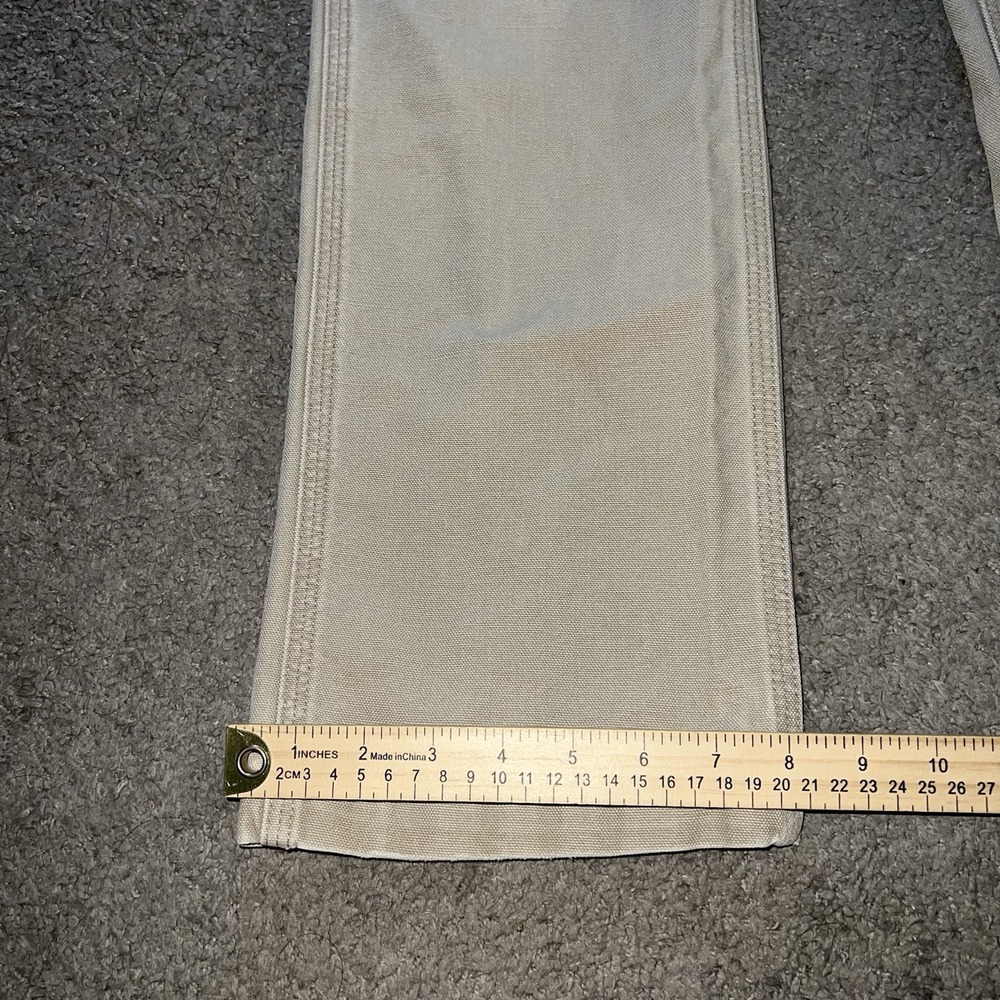Carhartt B11 PTB Duck Carpenter Work Pants Beige Dungaree 32x36 USA VTG - Picture 8 of 8